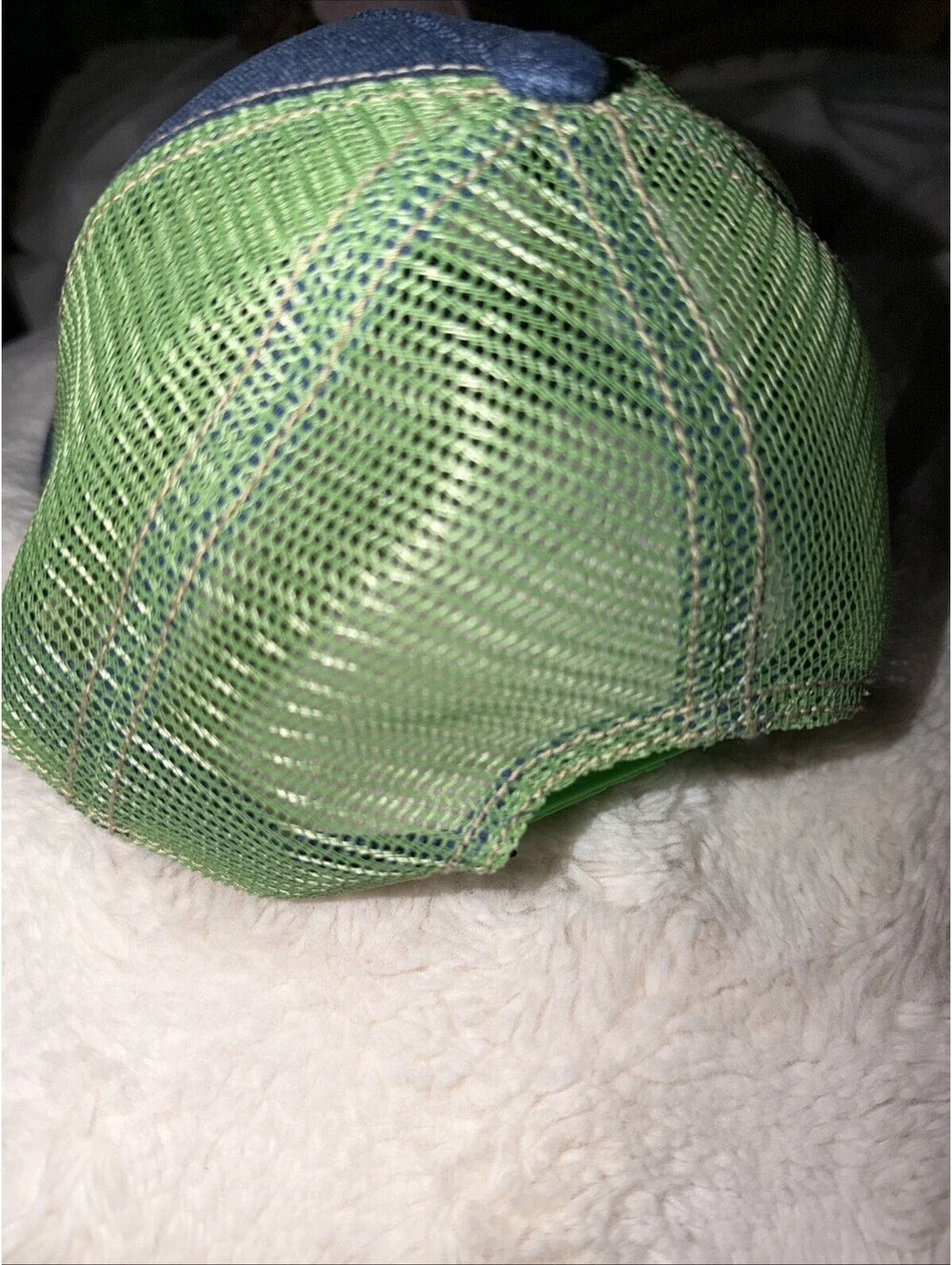 Von Dutch Dark Blue Denim/Green Trucker Hat - New